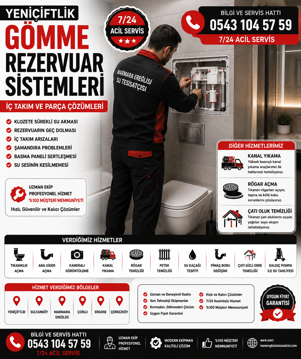 Yeniçiftlik Gömme Rezervuar Sistemleri ve İç Takım Çözümleri